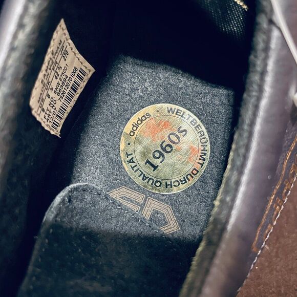 RARE 2007 Adidas Originals Gazelle Vintage Trainer Sample - Size 9 Black Leather - Picture 6 of 12